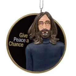 Kurt Adler John Lennon Give Peace A Chance Ornament
