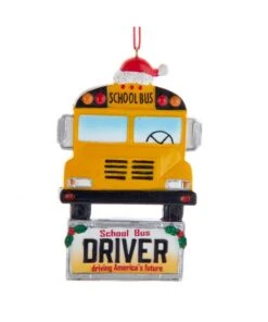 Kurt Adler School Bus Driver Ornament