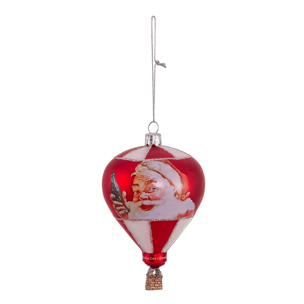 Kurt Adler Coca-Cola Glass Hot Air Balloon Ornament 7 Kurt Adler Coca-Cola Glass Hot Air Balloon Ornament - Image 7