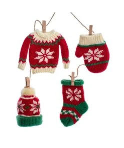 Kurt Adler Christmas Knit Ornaments On A String