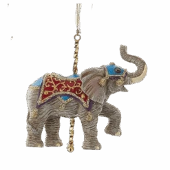 Kurt Adler Resin Carousel Ornament - Elephant