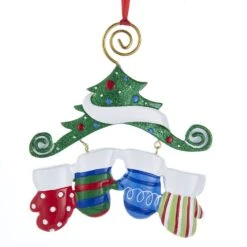 Kurt Adler Dangling Mittens Family Ornament- Family Of 2 -Festive Ornaments Deals i5ff7qouf9sxnmue35au