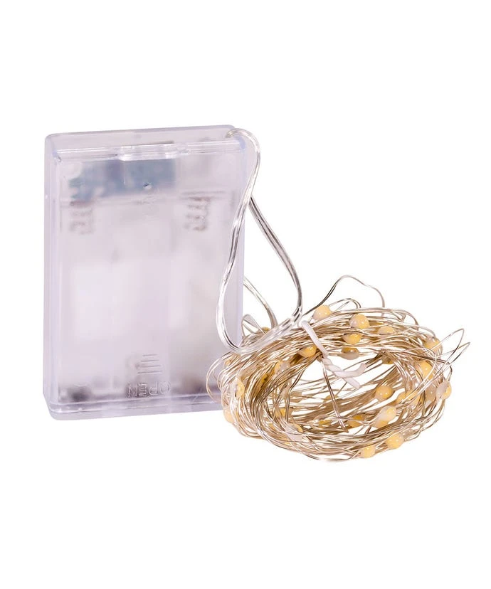 Kurt Adler 50-Light Battery-Operated Warm White Superbright LED Light Set 2 Kurt Adler 50-Light Battery-Operated Warm White Superbright LED Light Set - Image 2