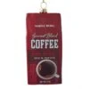 Kurt Adler Glass Dark Roast Coffee Bag Ornament