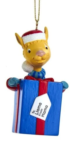 Kurt Adler Llama Llama Mold Ornament - Hold Present From Mama Llama -Festive Ornaments Deals irzi8f4dzxi0cgm9kews