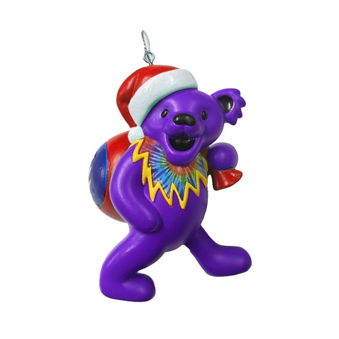 Kurt Adler Grateful Dead Bear With Toy Bag Ornament - 3 Kurt Adler Grateful Dead Bear With Toy Bag Ornament - - Image 3