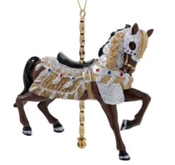 Kurt Adler Resin Carousel Assortment Ornament - Knights Horse