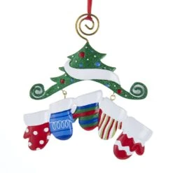 Kurt Adler Dangling Mittens Family Ornament- Family Of 2 -Festive Ornaments Deals jai2ekcb81n4k1tp1djq