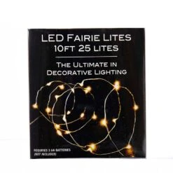 Kurt Adler 25-Light Battery-Operated Cool White LED Fairy Lights