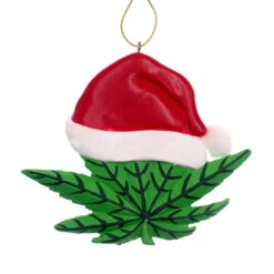 Kurt Adler Cannabis Leaf With Santa Hat Ornament 10 Kurt Adler Cannabis Leaf With Santa Hat Ornament -Festive Ornaments Deals jbwqrqnbqdvei8fxx77c