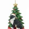 Kurt Adler Cat With A Christmas Tree Ornament - Black