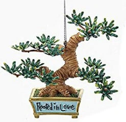 Kurt Adler 3.75 Inch Bonsai Tree Ornament - Rooted