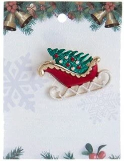 Kurt Adler Enamel Finish Pin - Sleigh -Festive Ornaments Deals jvcdmleupnzte6ensajt