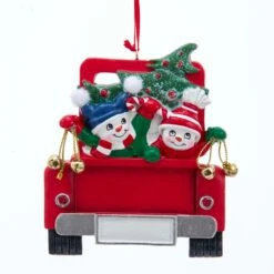 Kurt Adler Snowman On Truck Ornament - Family Of 2 -Festive Ornaments Deals k45cvsger2ogkxxueokk