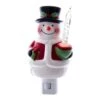 Kurt Adler Ceramic Snowman With Bubble Light Night Light