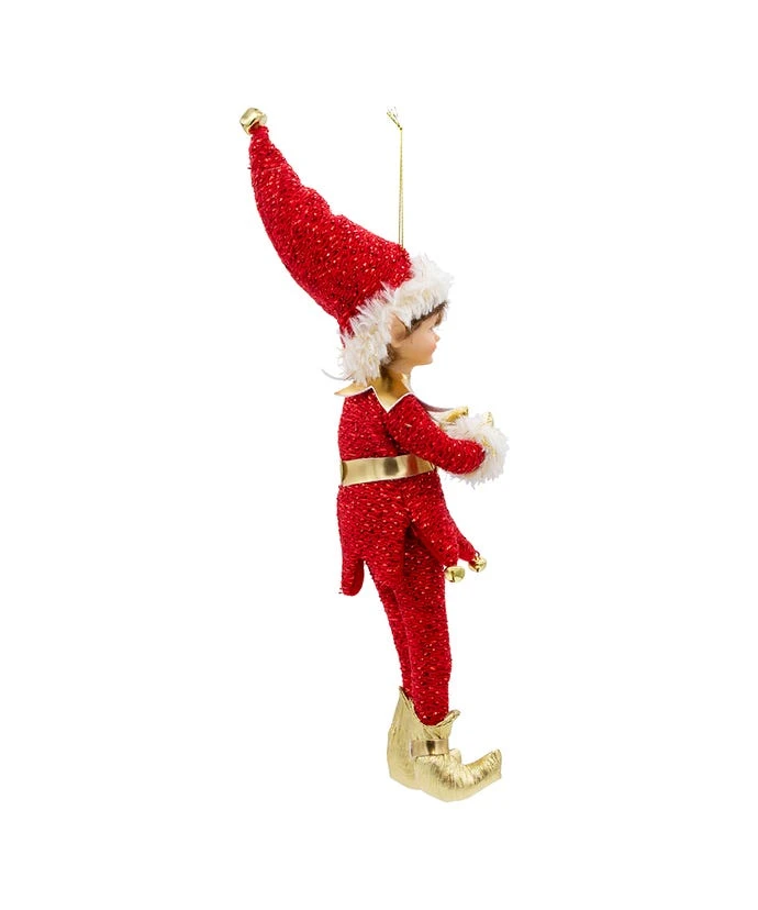 Kurt Adler Kringles Red And Gold Elf Ornament 2 Kurt Adler Kringles Red And Gold Elf Ornament - Image 2