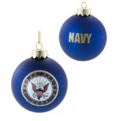 Kurt Adler 80mm U.S. Navy Glass Ball Ornament -Festive Ornaments Deals kgfjulyorjmagljtywhd