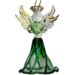 Kurt Adler Crystal Birthstone Angel Ornament - May