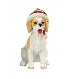 Kurt Adler Dog In A Santa Hat Ornament - Beagle