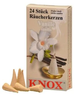 Kurt Adler Knox German Scented Incense Cones (Pack Of 24) - Vanilla