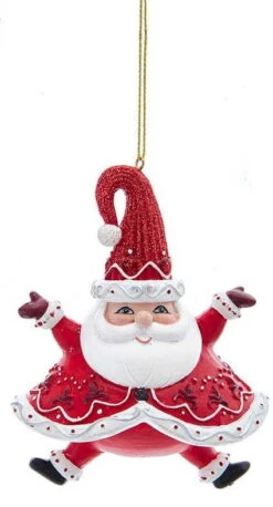 Kurt Adler Red And White Ornament - Santa Claus