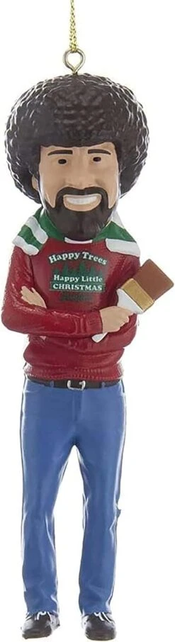 Kurt Adler Bob Ross Happy Little Christmas Ornament