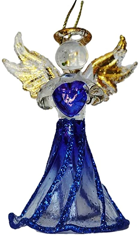 Kurt Adler Crystal Birthstone Angel Ornament - September 1 Kurt Adler Crystal Birthstone Angel Ornament - September