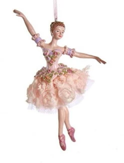 Kurt Adler Blush Pink Ballerina Ornament - Fourth Position