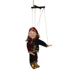 Kurt Adler Jacqueline Kent Mini Marionette Ornament - Red And Green