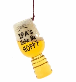 Kurt Adler Beer Glass Ornament - IPA's Make Me Hoppy