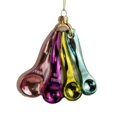 Kurt Adler Glass Measuring Spoons Ornament