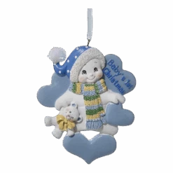 Kurt Adler Baby's 1st Christmas - Snowman Ornament - Blue