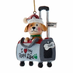 Kurt Adler Dog In A Travel Bag Ornament - -Festive Ornaments Deals loiba1lhpoan0nxqzdm2