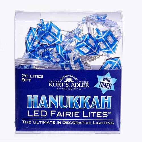 Kurt Adler Battery-Operated Hanukkah LED Fairy Light - Dreidel 3 Kurt Adler Battery-Operated Hanukkah LED Fairy Light - Dreidel - Image 3