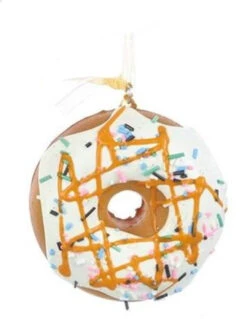 Kurt Adler Foam Donut Ornament - Vanilla With Maple