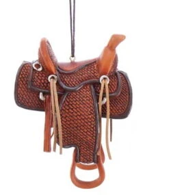Kurt Adler Western Saddle Ornament - Classic