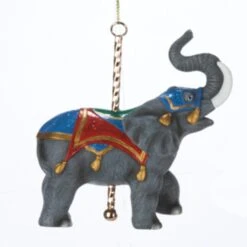Kurt Adler Resin Carousel Assortment Ornament - Elephant