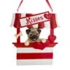 Kurt Adler Dog Kisses - Kissing Booth Ornament - Pug