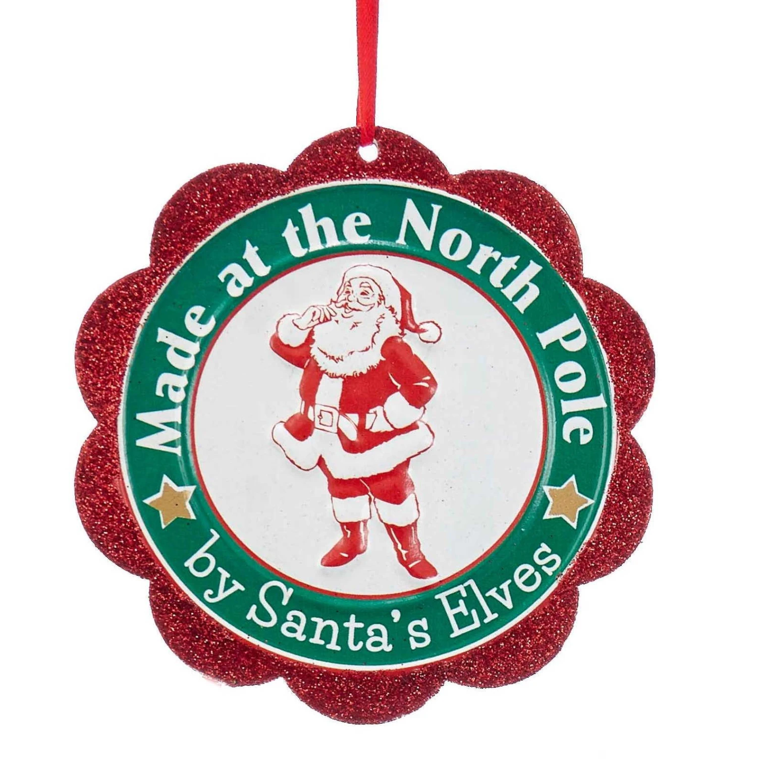 Kurt Adler Santa Seal Of Approval Ornament - Made At The North Pole 1 Kurt Adler Santa Seal Of Approval Ornament - Made At The North Pole