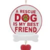 Kurt Adler Rescue Dog Sign Ornament - My Best Friend