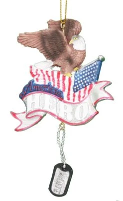 Kurt Adler Military Bald Eagle Ornament - Hero