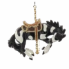 Kurt Adler Resin Carousel Ornament - Black And White Horse