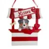 Kurt Adler Dog Kisses - Kissing Booth Ornament - Australian Shepherd