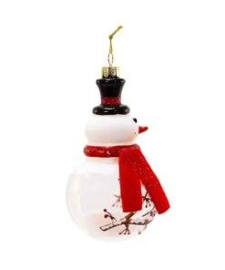 Kurt Adler Glass Snowman With Chickadee Ornaments -Festive Ornaments Deals mxul0etmleewtgbmiyxd