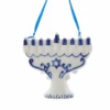 Kurt Adler Porcelain Hanukkah Ornament - Menorah