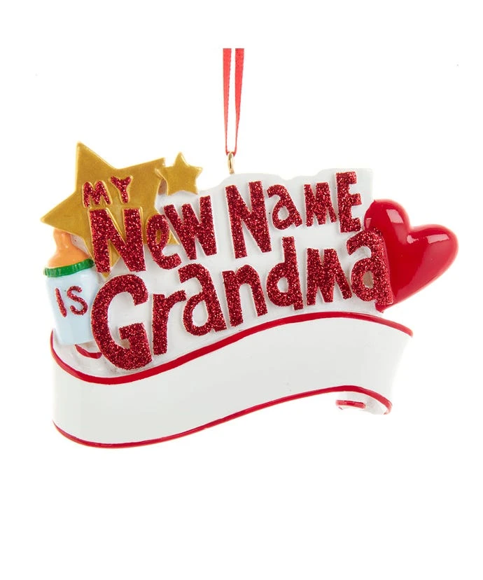 Kurt Adler My New Name Is Grandma Ornament 1 Kurt Adler My New Name Is Grandma Ornament