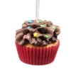 Kurt Adler Flower Cupcake Ornaments - Brown With Shaped Sprinkles