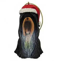 Kurt Adler Dog In A Santa Hat Ornament - Shih-Tzu