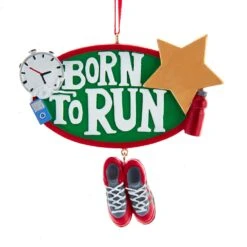 Kurt Adler Born To Run With Sneaker Dangles Ornament