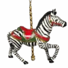 Kurt Adler Resin Carousel Assortment Ornament - Zebra